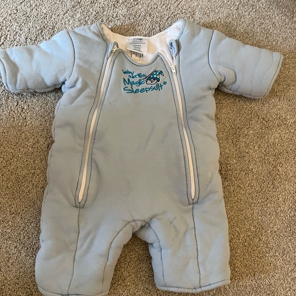 Baby Magic Sleepsuit One-Piece Bodysuit in Light Blue
